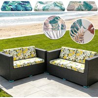 1PC Elastic Tropical Print Patio Cushion Cover Durable Outdoor Universal Sofa Seat Cover for Patio Garden Deck Poolside Indoor