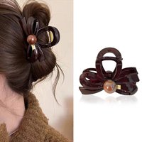 Elegant Bow Geometric Plastic Hair Claw For Women Girls Sweet Hair Ornament Hairpin Hair Clip Claw Clip Fashion Hair Accessories