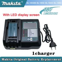 With LED Display Makita Original DC18RC Li-ion Battery Charger 14.4V 18V Bl1830 Bl1430 Dc18Ra Electric Power DC18Rct 3A Charging