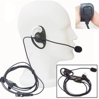 BAOFENG UV-5R Walkie Talkie Headset with Mic PTT 2 Pin Earphone Noise Reduction Stretchable For UV-21 PRO Quansheng K5 K6