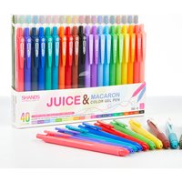 SHANDS 40/20pcs Retractable Colored Gel Pens - 0.5mm Fine Point Colorful Pens for Journaling, Office & School - Smooth Ink Flow
