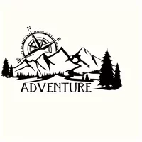 AliExpress NONE 1PC Adventure Motorcycle Decals Mountain Tree Pattern Stickers Outdoor Theme Vinyl Decals for Car Bike Exterior Decor