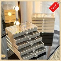 5 Layers Desktop Jewelry Storage Drawer Large Capacity Organizer Rack for Earrings Rings Necklaces Jewelry Display Stand