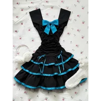 2026 Summer Japanese Sweet Kawaii Lolita Dress Women Vintage Lace Bow Ruffle Cake Dress Harajuku Y2k Slim Bandage Dress Fashion