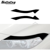 For BMW Z4 E89 2009-2015 Piano Black Front Headlight Eyebrow Eyelid Eyelash Cover Trim Car Exterior Accessories Decorative
