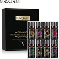 8pcs Gift Box Fruit Aroma Fragrance Oil Set for Candle Soap Making Watermelon Mango Banana Coconut Grape Strawberry Pineapple