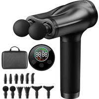 Double Head Handheld Mini Massager Gun with Deep Tissue Percussion Muscle Massage Gun Multifunctional Rechargeable Fascial Gun