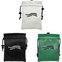 Golf Legend Embroidered Golf Ball Bag, Waterproof PU Drawstring Pouch, Waist/Hand Carry Sport Accessory