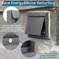 Efficient Metal Dryer Vent Cover Weatherproof 4 Inch Ventilation Grille Anti-Backdraft Safety Exhaust Hood Home Ventilation