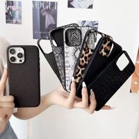 Luxury Carbon Fiber Saffiano Crocodile Leopard Pattern Leather Case For iPhone 17 16 15 14 13 12 11 Pro Max Plus 17Air 16E 17Pro
