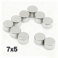 7x5mm Super Strong Magnet N35 Round Magnetic NdFeB Neodymium Magnet Powerful Disc imanes Refrigerator Magnets
