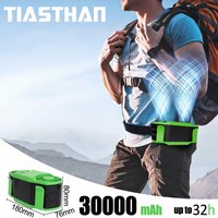 30000mAh Wearable Waist Fan 7 Speeds Rechargeable Clip Fan for Outdoor Camping Working Fishing - 32H Outdoor Portable Neck Fan