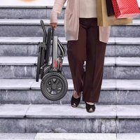 Lightweight Foldable Rollator Walker with Backrest Angle Adjustment 100KG Capacity Swivel Caster Wheel for Elderly Mobility