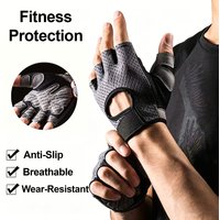 Fitness Gloves Cycling Men Women Gym Workout Fingerless Breathable Weightlifting Breathable Mesh Lightweight Anti-Blister Gloves