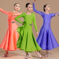 Modern Dance Costumes New Standard Dance Costumes Large Skirt Skirts Performance Dance Skirts Long-sleeved Performance Costumes