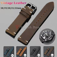 18mm 20mm 22mm 24mm 21mm Watch Straps Business Men Women Bands Retro Brown Cowhide Strap Oil Wax Discoloration