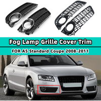 Honeycomb Mesh Front Bumper Grille For Audi A5 Coupe / Sportback 2008-2011 A5 Cabriolet 2010-2011 Fog Light Lamp Grill Cover Kit
