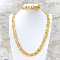 61cm Man Long Trendy Necklace Hip Hop Dubai 18K Gold Plated Jewelry Set Bracelet Man Fashion Y2K Engagement Jewellery Best Gifts