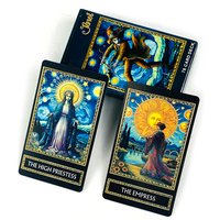 New Tarot Cards A 78 Cards Deck English Version Fortune Telling Divination Deck Game For Family Party Card Game New Year Gifts