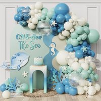 122/127Pcs Ocean Mermaid Themed Balloon Garland Set Blue Green Pink Purple Balloon Birthday Wedding Party Baby Shower Decoration