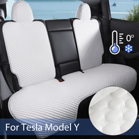 For Tesla Model Y Car Seat Cover Ice Silk Car Interior Seat Airbag Compatible Cushion Set Custom Fit 2024 2023 2022 2021 2020