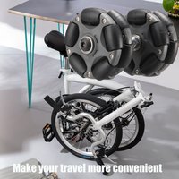 2PCS 58mm Nylon Omni Wheels Easy Roller Wheels for Brompton Extension Rod Telescopic Bike Rear Cargo Rack Parts Folding Bicycle