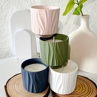 Molds for Casting Silicone Resin for Projects ,Circular Textured Design Suitable for Succulent Pots, Candle Holders,And Storage