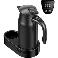 Smart 12V/24V Electric Kettle for Auto Use Stainless Steel Cup with 100°C Temperature Control for Boiling Water in Cars/Trucks