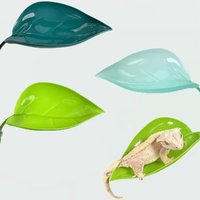 2026 Frog Habitat Leaf Suction Cup for Reptiles Basking Area Geckos Resting Terrace Simulated Leaves Tank Accessory