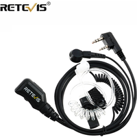 Retevis EAK007 Walkie Talkie RT22 Earpiece 2Pin PTT MIC Covert Acoustic Tube Radio Headest for BaoFeng UV5R Quansheng UV K5 TYT