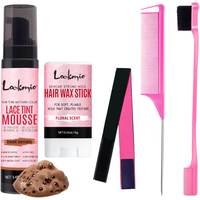Natural Finishing Lace Tint Melting Hair Mousse Foam and Wax Stick Edge Control Color Styling for Front Wigs Tool Set