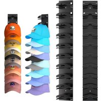 Wall Mount Hat Rack Adhesive & Screw Install Cap Storage Organizer Multi Hooks Baseball Cap Holder for Door Closet