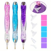 Glittering Diamond Art Pen With 6pcs Replaceable Tips, DIY Diamond Painting Pens Tools Accessories, DIY Crafts Suppliers