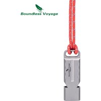 Boundless Voyage Portable Titanium Survival Whistle, Durable Loud Whistle for Camping Hiking Boating Ti9029O