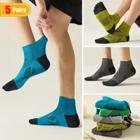 5 Pairs Toe Socks Sport Short Mans Cotton Striped Compression Casual Breathable Sweat Deodorant Antibacterial Five Finger Socks