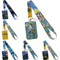 Van Gogh Starry Night Art Credential Holder Neck Strap Lanyards for Keys Keychain Badge Holder ID Credit Card Pass Hang Rope