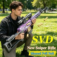 SVD Sniper EVA Soft Bullet Toy Gun Manual Loading Shell Throwing Ejection Outdoor CS Fighting Shooting Games Christmas Gift