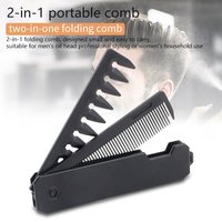 【xxx】 Pocket Folding Combs Plastic Wide Tooth Oil Head Comb Beard Combing Barber Hair Clipper Comb Salon Styling Tools