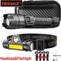 High Strong Power Led Flashlights Tactical Light Super Bright Waterproof Headlamp Charging Camping Fishing Defensa Zoom Lantern