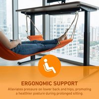 Ergonomic Adjustable Foot Hammock Portable Tool-free Desk Foot Rest Foldable Breathable Office Foot Support Airplane Travel