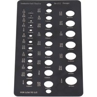 29Hole Drill Bit Gauge 1/16 To 1/2 Inch Decimal Metric Stainless Steel Drill Bit Size Checker Unmarked Bits Measuring Instrument