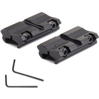 2pcs Low Profile Converter 11mm to 20mm / 22mm Scope Ring Mount Adapter For Dovetail Weaver Picatinny Rail Hunting Accessory