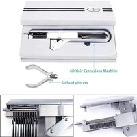 6D Hair Extension Machine 10 Row Professional No-Trace Hair Extensions Tool 100% Real Human Hair Clip Buckle for Salon