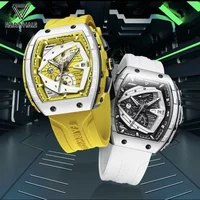 Mark Fairwhale 5690 Men Multi Functional Waterproof Sports Silicone Strap Calendar Date Watch Top Brand Quartz Watches for Man