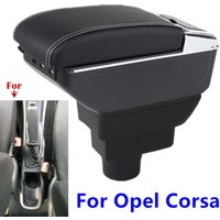 For Opel Corsa D Armrest box For Opel Corsa Car armrest Backrest Interior Retrofit part Storage Box Accessorie easy installation