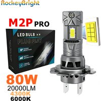 4300K M2P Pro 60W H7 LED Headlight Bulbs HB3 LED H11 H8 H1 9005 Led Headlight 6000K H11 Fog Lights