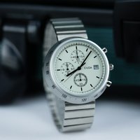 Fashion Round Six Needles High Quality Quartz Watch Men's Chronograph Stainless Steel Strap Automatic Date Waterproof Watches