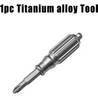 1PC Mini Titanium EDC Multi Tool Key Ring Pry Bar Can Opener Hex Wrench Pocket Everyday Carry Tool