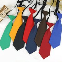 School Boy Tie Kids Children Wedding Necktie Soft Elasticated Buckle Ties