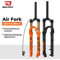 BOLANY MTB Air Fork 29Inch 120mm Travel Air Oil Suspension Rebound adjustment Lightweight Bike Fork R29 Bicycle Accessories Part